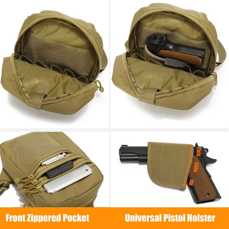 Yeni Taktik Göğüs Çantası Taba - Edc Carry Bag For Pistol incelemesi ve fiyatı